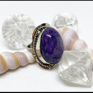 Handcrafted Dark Amethyst Ring